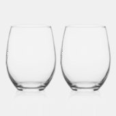 Verre À Vin Sans Pied Bagues de Mariage interconnectées mignonnes - Mari (Gauche)