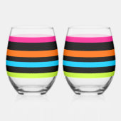 Verre À Vin Sans Pied Bandes de néon (Gauche)