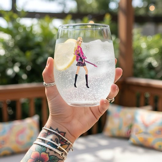 Verre À Vin Sans Pied Barbie