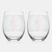 Verre À Vin Sans Pied Baroque Rose (Verso)