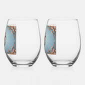 Verre À Vin Sans Pied Baroque Rose (Gauche)