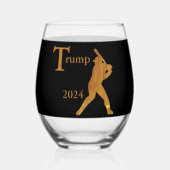 Verre À Vin Sans Pied Baseball (Recto)