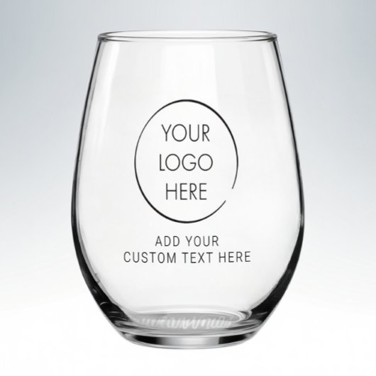 Verre À Vin Sans Pied Basic Logo Custom, Business or Marketing
