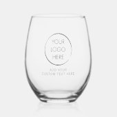 Verre À Vin Sans Pied Basic Logo Custom, Business or Marketing (Recto)