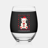 Verre À Vin Sans Pied Bear Christmas Christmas (1) (Recto)