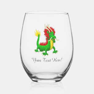 Verre À Vin Sans Pied Beau dragon chinois