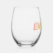 Verre À Vin Sans Pied Belle Simple Minimal Amour Est Fierté D'Amour (Droite)