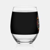 Verre À Vin Sans Pied Bienheureux Thanksgiving en famille (Gauche)