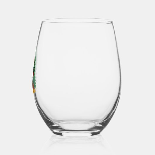 Verre À Vin Sans Pied Bigfoot Christmas Tree Santa Hat (1) (Gauche)