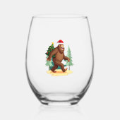 Verre À Vin Sans Pied Bigfoot Christmas Tree Santa Hat (5) (Recto)