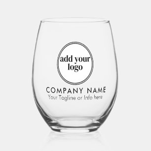 Verre À Vin Sans Pied Black Business moderne Custom Company Logo Whiskey