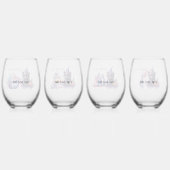 Verre À Vin Sans Pied Black Cat Sorches : Ensemble de 4 sorcières (Dos)