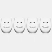 Verre À Vin Sans Pied Black Eyelashes Glam (Recto)