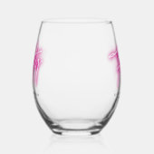 Verre À Vin Sans Pied Black Neon rose Quarante-50e anniversaire (Gauche)