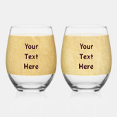 Verre À Vin Sans Pied Blue Folk Art Trout/Saumon (Verso)