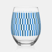 Verre à vin sans pied Blue Line Flow (Gauche)