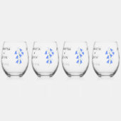 Verre À Vin Sans Pied Bluebells Four Stemless Wine Glasses (Recto)