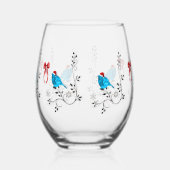 Verre À Vin Sans Pied Bluebird at Christmas (Gauche)