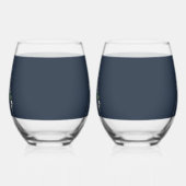 Verre À Vin Sans Pied Bohème Bohème Pyramide Flore Blanche Mariage Bleu (Gauche)