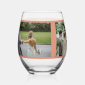 Verre À Vin Sans Pied Boho Floral encourage à aimer Mariage personnalisé (Verso)
