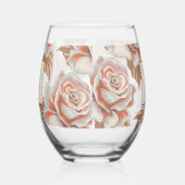 Verre À Vin Sans Pied Boho Roses (Droite)