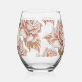 Verre À Vin Sans Pied Boho Roses (Gauche)