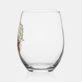 Verre À Vin Sans Pied Boho Rustic Nature Botanique Fête des mariées pers (Gauche)