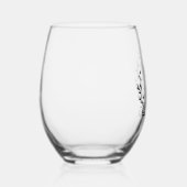 Verre À Vin Sans Pied Boho Rustique Floral Monogramme Initiales Mariage (Droite)