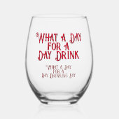 Verre À Vin Sans Pied BOISSON DE JOUR - POUR LUI ! par Jeff Willis Art (Recto)