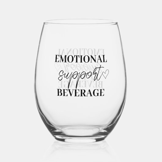 Verre À Vin Sans Pied Boisson de support émotionnel (Verso)