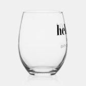 Verre À Vin Sans Pied Bold Typography Modern 40th Birthday Party Custom (Droite)