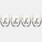 Verre À Vin Sans Pied Bonjour Skyline Marathon Paris (Gauche)