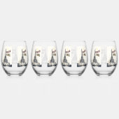 Verre À Vin Sans Pied Bonjour Skyline Marathon Paris (Droite)