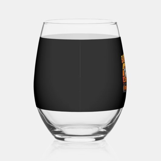 Verre À Vin Sans Pied Boo Dozer Ghost Funny Halloween (Droite)