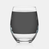 Verre À Vin Sans Pied Botanique Succulent Élégant Script Classic Grey (Gauche)