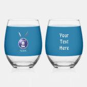 Verre À Vin Sans Pied Bouclier Maccabee Et Paroles (Recto)