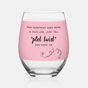 Verre À Vin Sans Pied Bouton Tourner