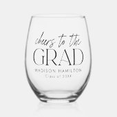 Verre À Vin Sans Pied Bravo à la Grad Black Script Grad (Recto)