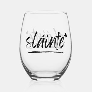 Verre À Vin Sans Pied Bravo Irish Sláinte Vin Verre