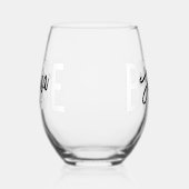 Verre À Vin Sans Pied Bride Script moderne (Gauche)