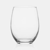 Verre À Vin Sans Pied Bridesmaid Chic Mariage de script blanc (Verso)