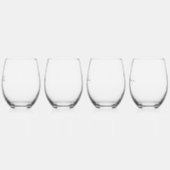 Verre À Vin Sans Pied Bridesmaid Wedding Party Moderne (Gauche)