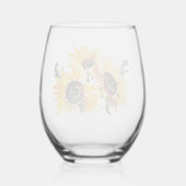 Verre À Vin Sans Pied Bright & Bold Sunflower Aquarelle Fabuleuse 50 (Verso)