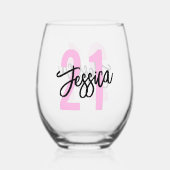 Verre À Vin Sans Pied Brosse d'anniversaire (Recto)