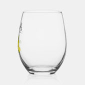 Verre À Vin Sans Pied Brosse Script Aquarelle Citrons Limoncello (Gauche)