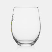 Verre À Vin Sans Pied Brush Script Aquarelle Citron Limoncello (Gauche)