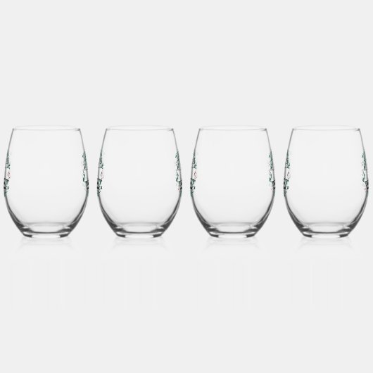 Verre À Vin Sans Pied Buffle noir et blanc personnalisé (A) (Droite)