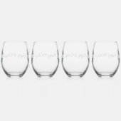 Verre À Vin Sans Pied Buffle noir et blanc personnalisé (D) (Droite)