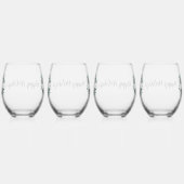 Verre À Vin Sans Pied Buffle noir et blanc personnalisé (G) (Droite)