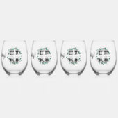 Verre À Vin Sans Pied Buffle noir et blanc personnalisé (H) (Dos)